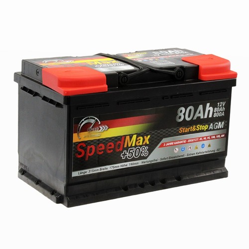Batteria auto 80ah agm speed - 80ah,