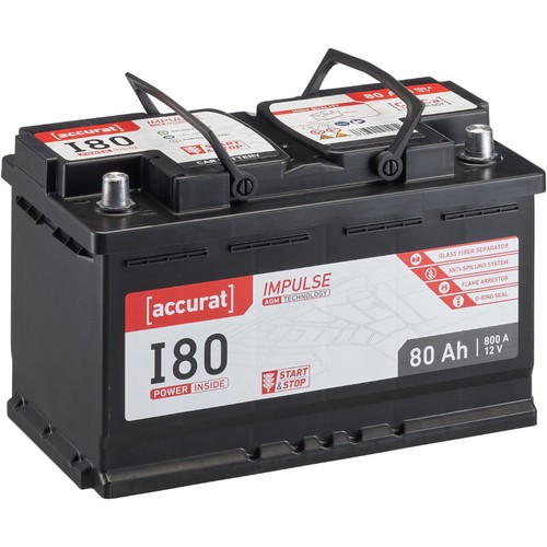 Batteria auto agm 80ah 12v - auto,